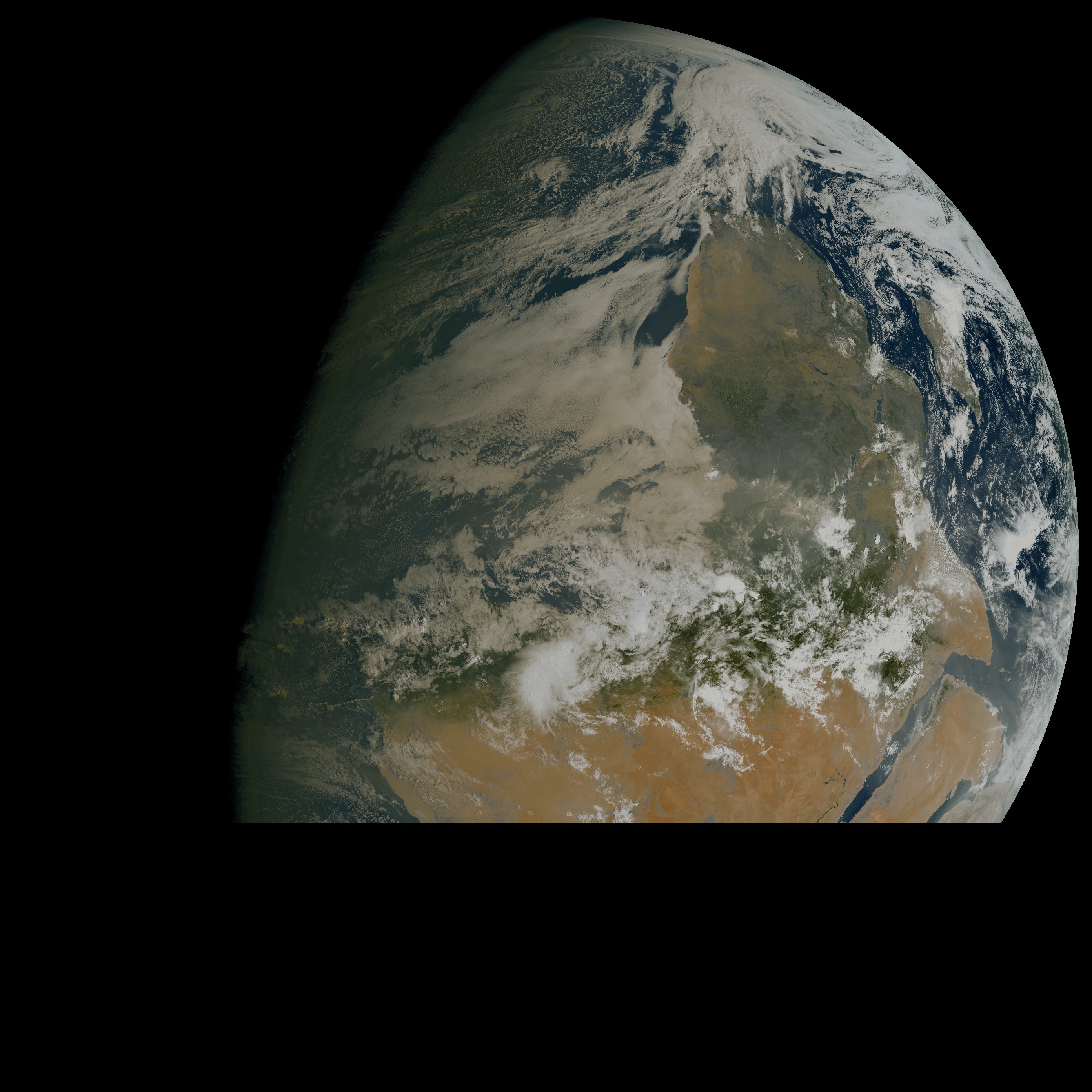 Aktueller MTG-Satellitenbildausschnitt von Europa
