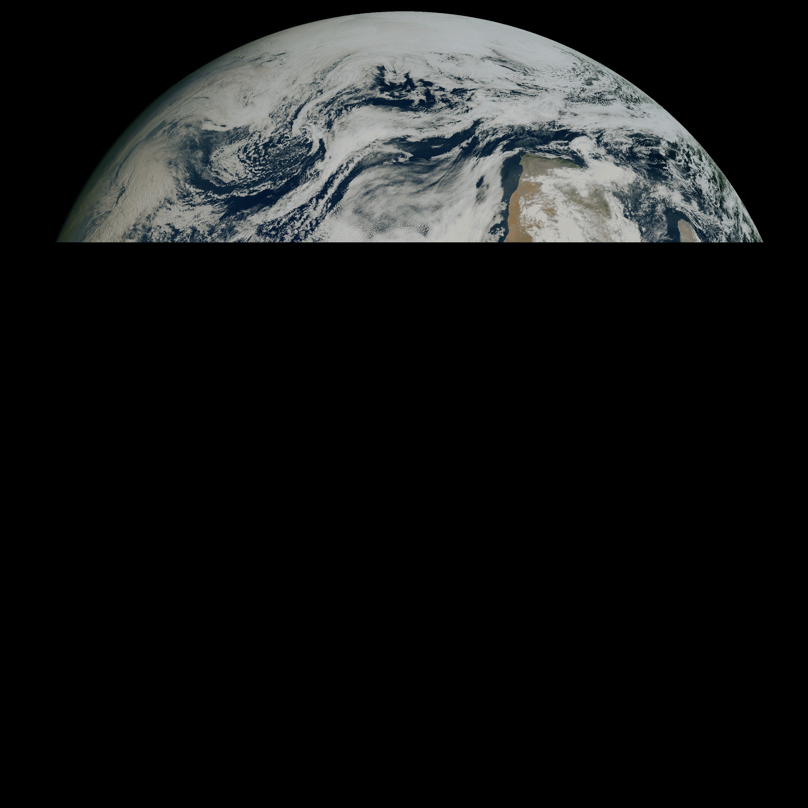 Aktueller MTG-Satellitenbildausschnitt von Europa