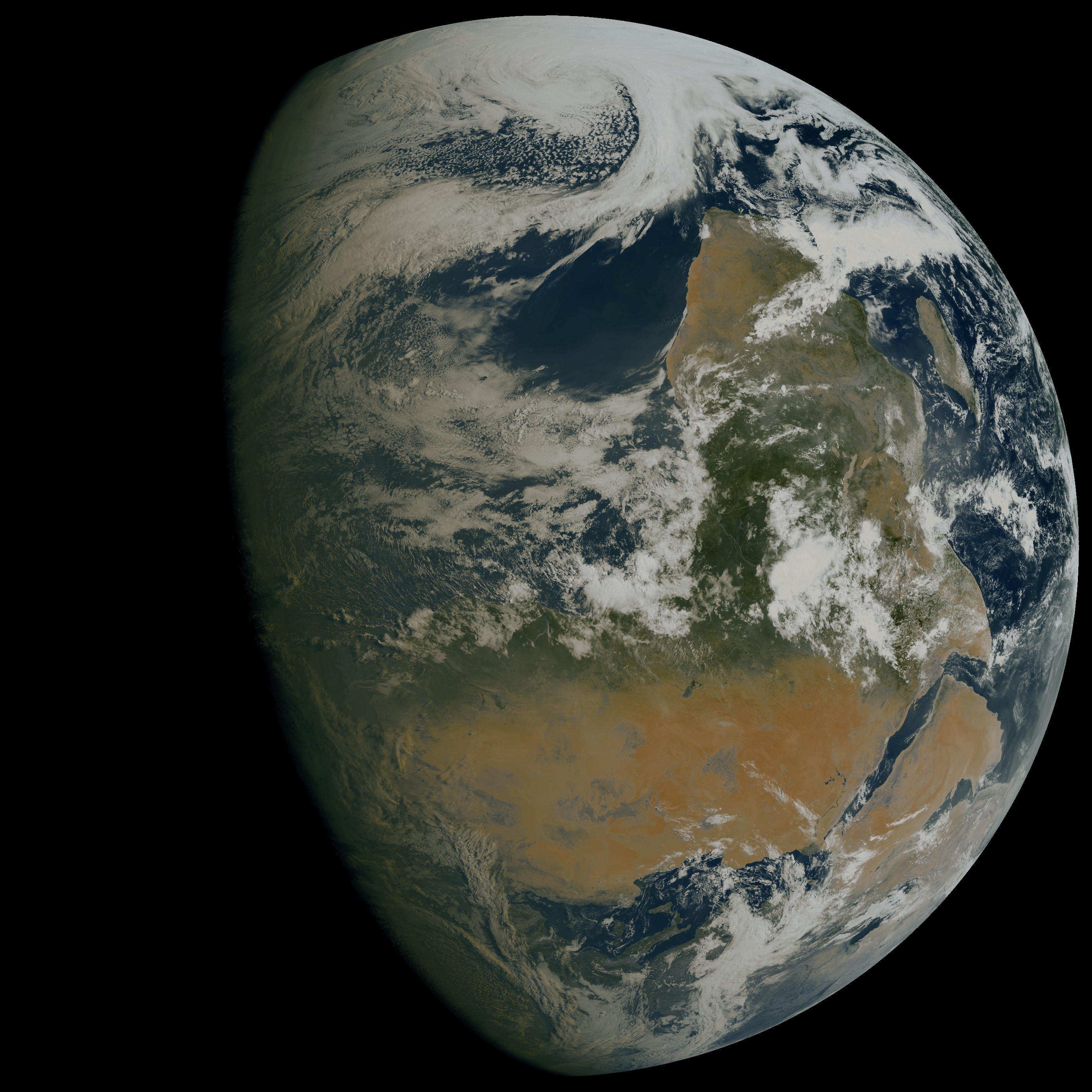 Aktueller MTG-Satellitenbildausschnitt von Europa